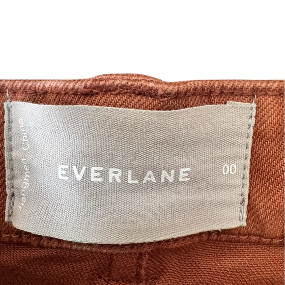 Evereve Evelyn Cropped Straight Rust Brown High Rise Jeans 00 - Picture 4 of 6